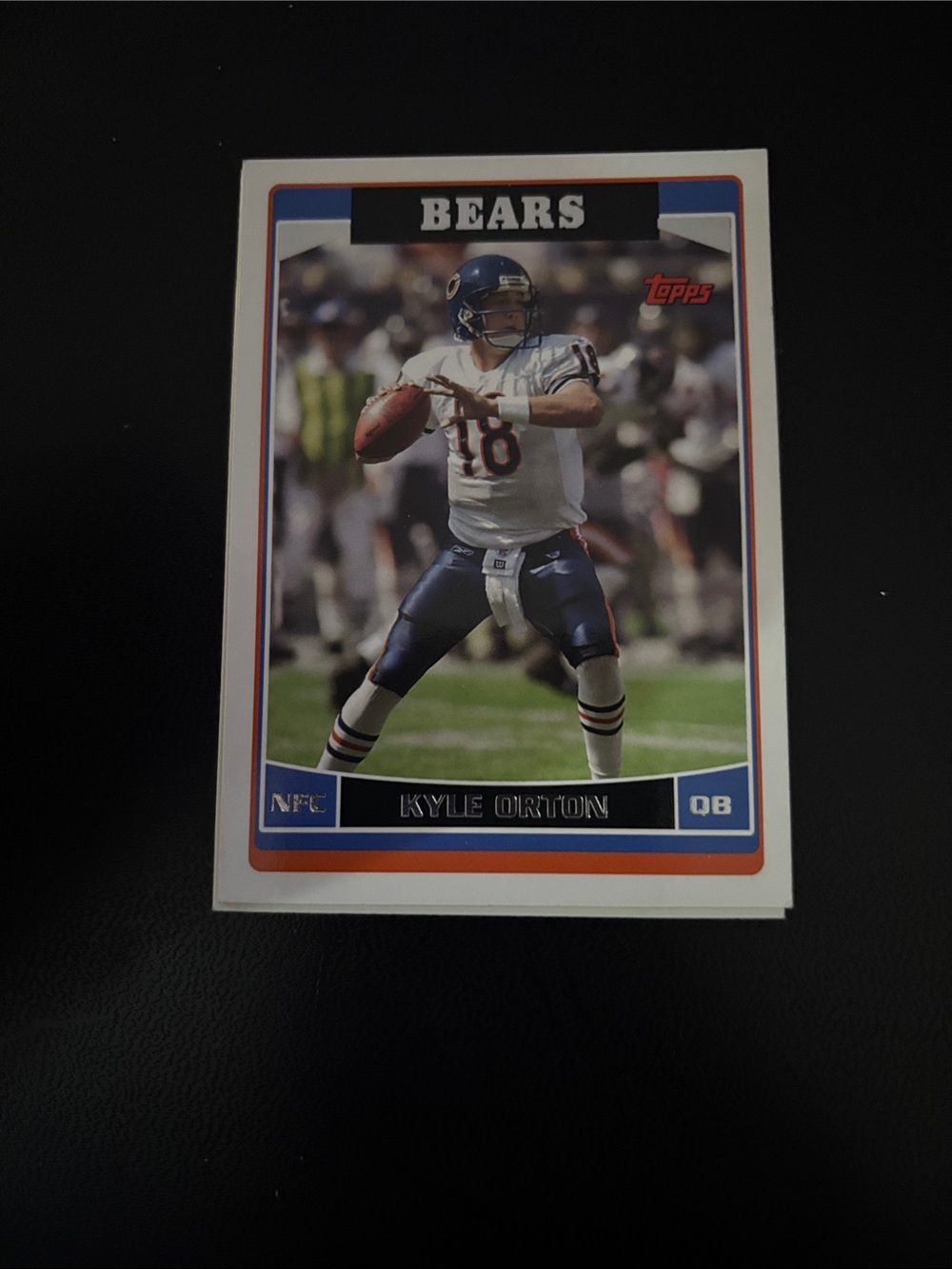 Topps Kyle Orton Chicago Bears Card - White, Blue